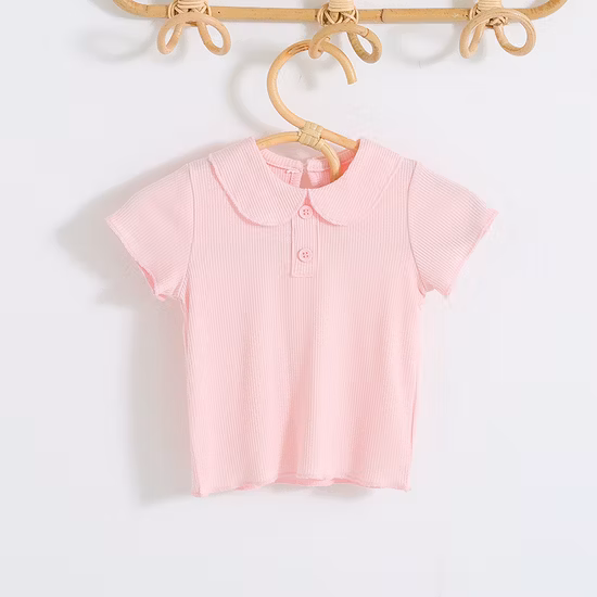 Solid Color Short Sleeve Breathable Men′ S T