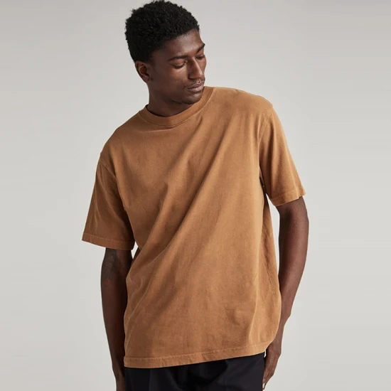 Sustainable Men Tshirt Men′s Soft 100% Organic Cotton T Shirts Eco Friendly Men′s Blank Cotton T