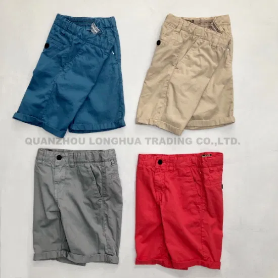 Men Boy Shorts Cargo Pants Apparel Trousers Cotton with Belt Shorts